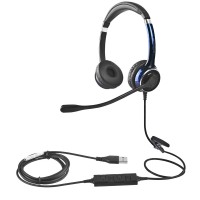 FC22USB话务耳机 头戴双耳降噪耳麦 电脑 笔记本耳机