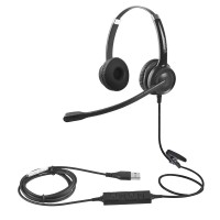 CS12USB电脑电话通用USB耳机头戴耳机