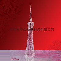 广州塔造型玻璃酒瓶创意广州塔玻璃酒瓶个性玻璃醒酒器