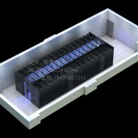 3D机房效果图设计_济南综合信息中心数据机房鸟瞰图
