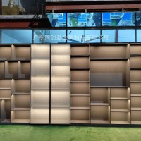 现代简约不锈钢铝蜂窝拆装展示柜