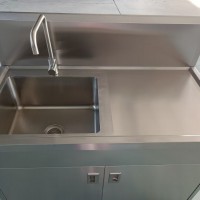 304不锈钢水池水槽操作台工作台一体