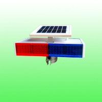 新款led太阳能警示灯 双面四格爆闪警示灯源头工厂