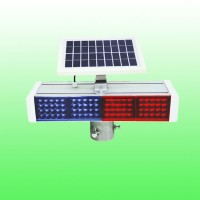 横款红蓝爆闪灯 太阳能警示灯交通警示灯厂家